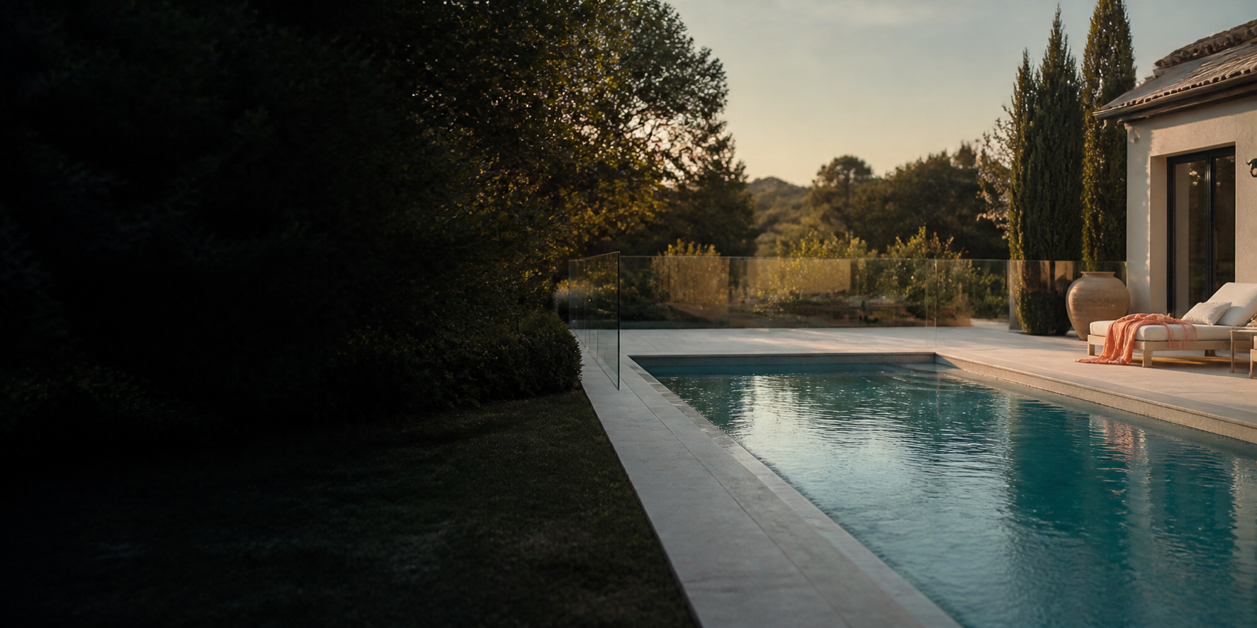 Piscine enterrée réalisée par un pisciniste professionnel